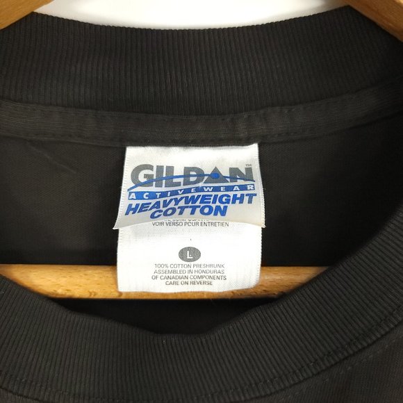 Vtg Budweiser Lizards Gildan Graphic T-Shirt Large Black Distressed DRY ROT - Picture 5 of 12